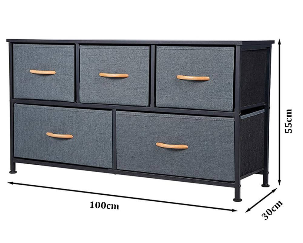 5 Drawer Storage Chest Lowboy - Image 7