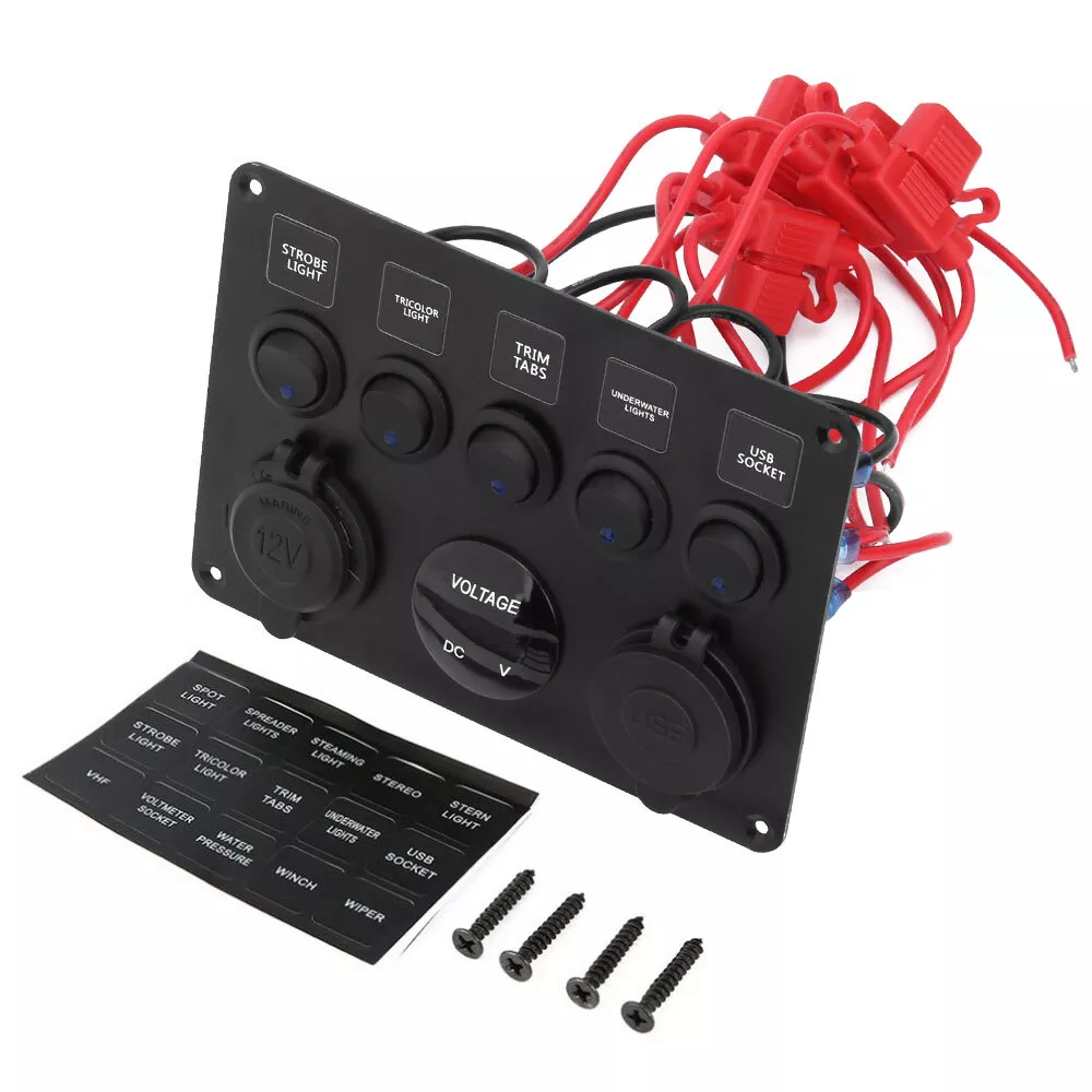 5 Gang Rocker Switch Panel - Image 2