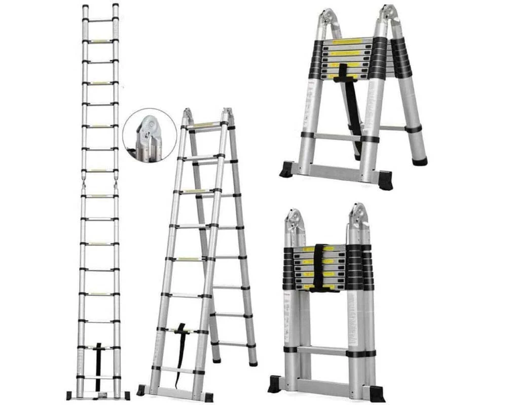 5m Multipurpose Telescopic Foldable Ladder - Image 9