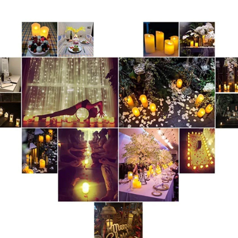 5PCS Flameless Tea Lights Candles Flickering Tealights with Warm White Light - Image 8