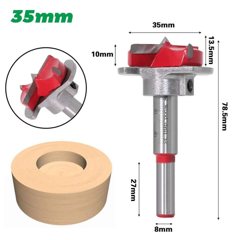 5pcs Forstner Drill Bit Woodworking Hole Saw Cutter Bits 15/20/25/30/35mm Forstner Bits - Image 4