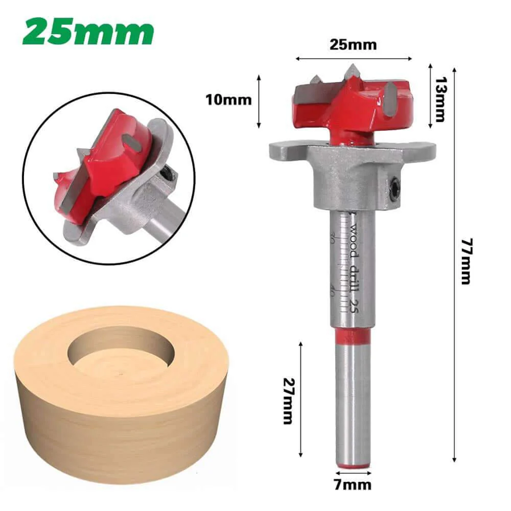 5pcs Forstner Drill Bit Woodworking Hole Saw Cutter Bits 15/20/25/30/35mm Forstner Bits - Image 8