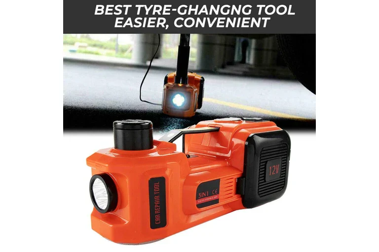 5Ton 12V Car Electric Hydraulic Floor Jack Lift + Impact Wrench Kit Box 3 in 1 - Image 19