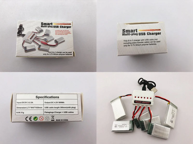 6 in 1 3.7V USB Charger for Drone - Image 7