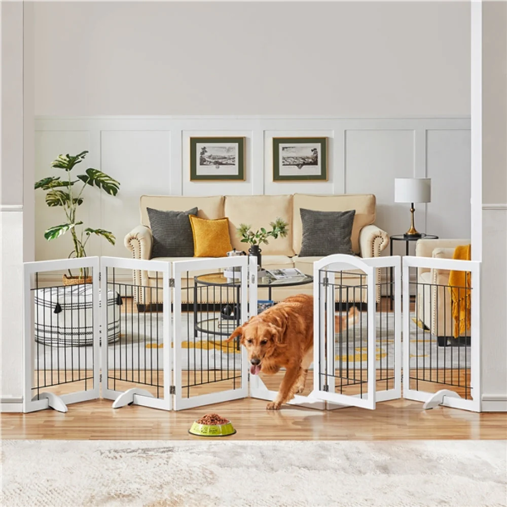 6-Panel Pet Puppy Safety Fence with 3 Support Feet - Image 12