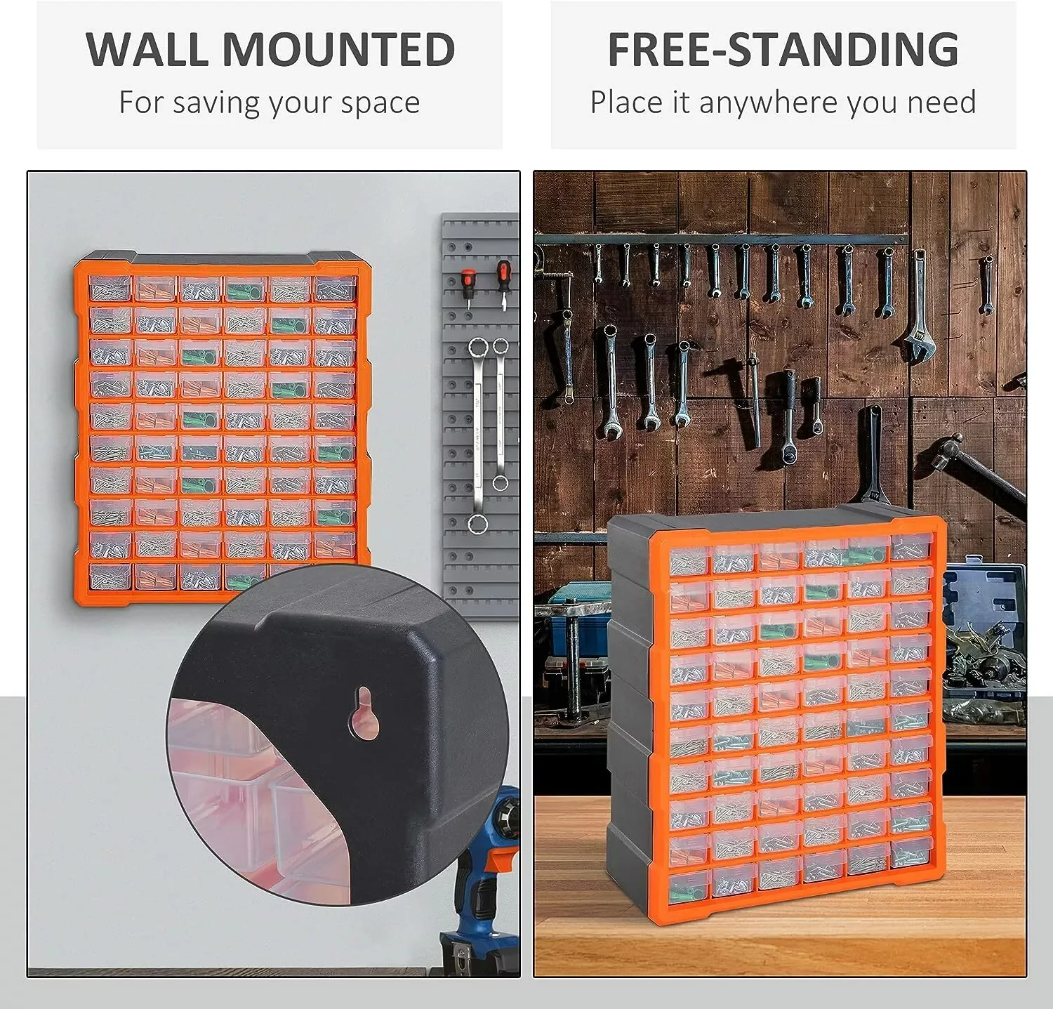 60 Drawer Workshop Tool Storage - Storage Bin Rack - Image 9