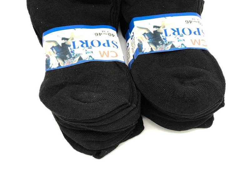 (60 Pairs) Thin Ankle Socks - BLACK - M7-11/ W8-12 - Image 5