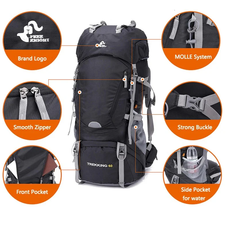 60L Camping Backpack – Ideal for Hiking, Climbing and Mountaineering - Image 10
