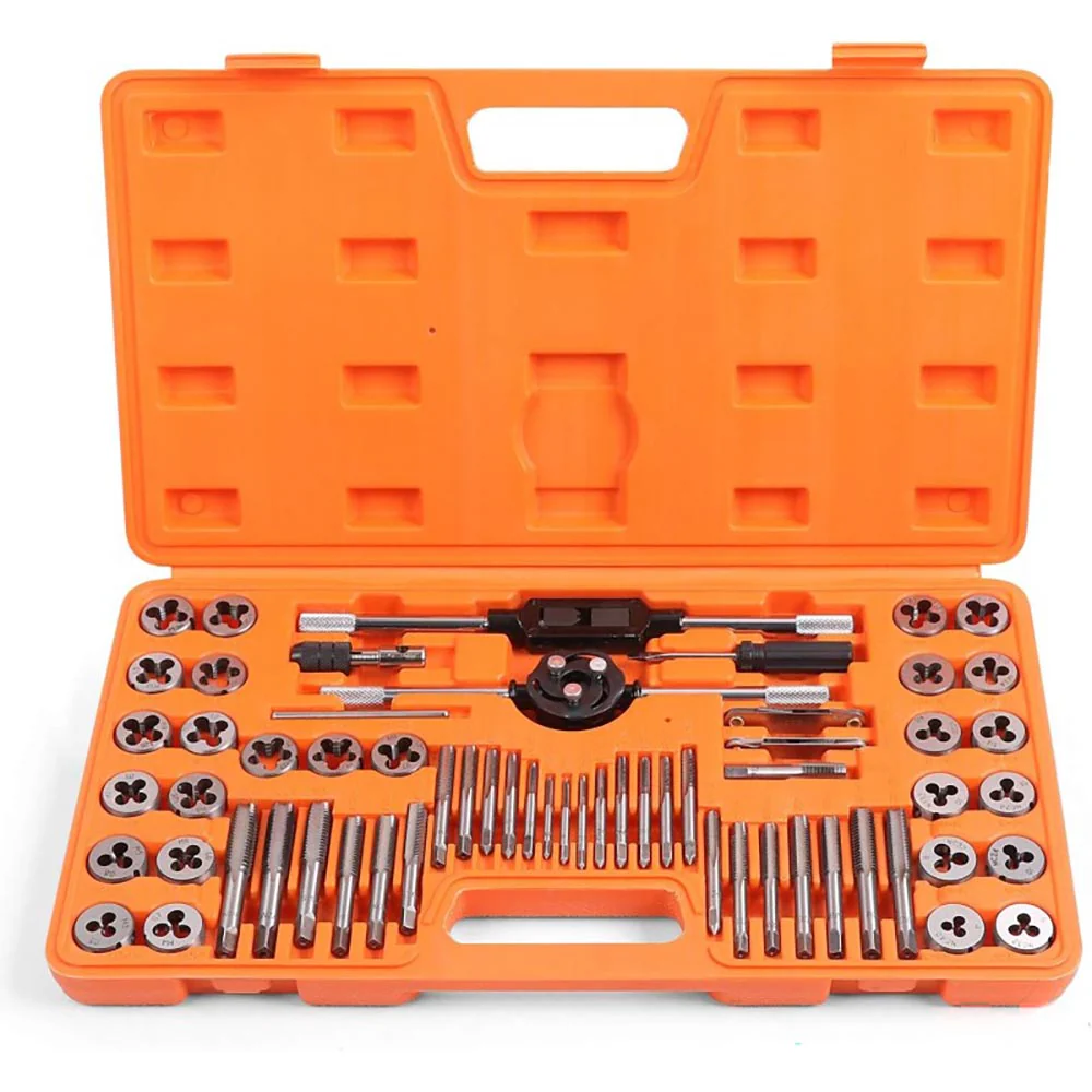 60pcs Tap and Die Set SAE Inch and Metric Sizes