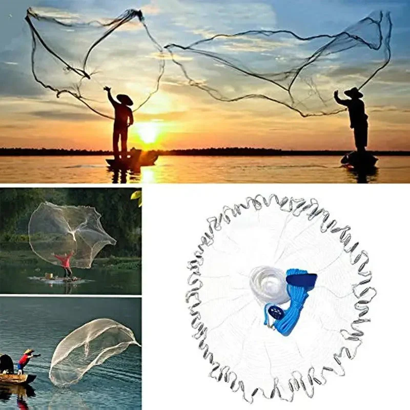 6ft Fishing Casting Net with Sinkers Weights - Image 3