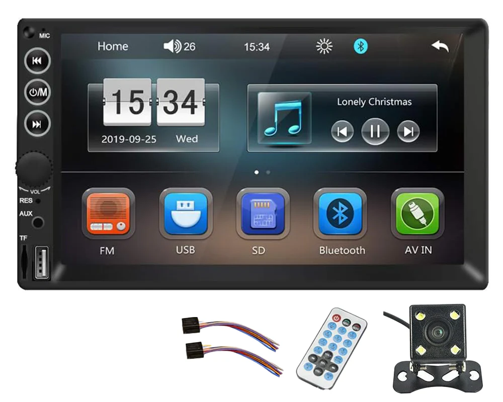 7" Double DIN Touch Bluetooth Car Stereo - Image 12
