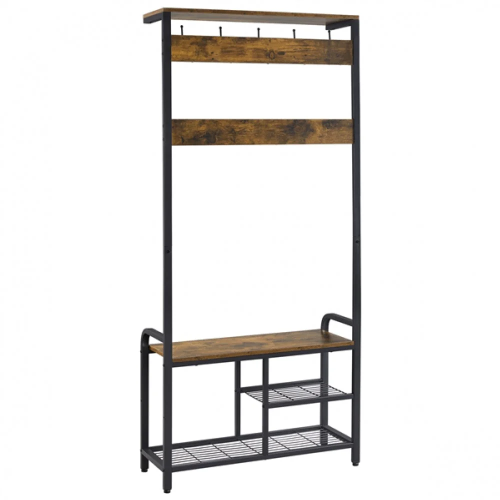72” H Multifunctional Hall Tree with Bench &amp; Shoe Storage - Image 3