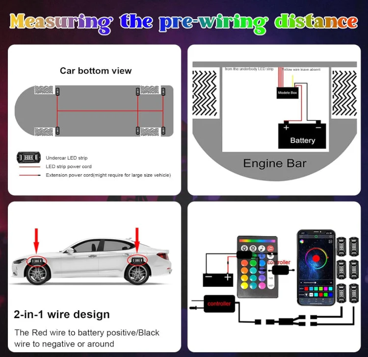 8 Pods Full Angle RGB Rock Lights for Car Trucks UTV SUV ATV Waterproof - Image 6