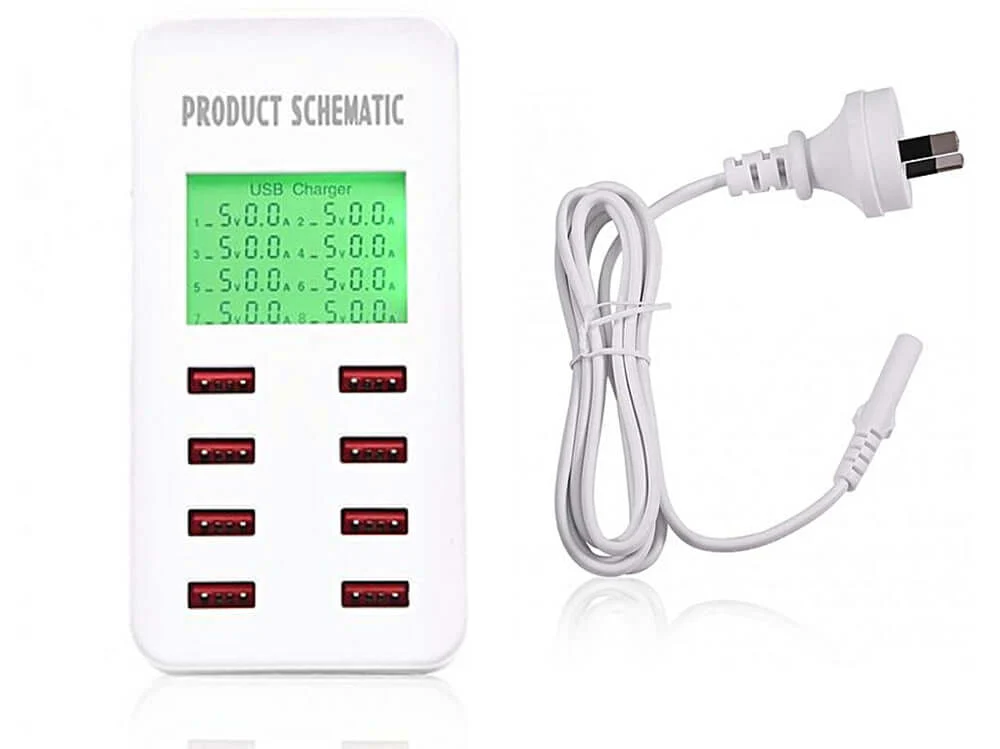 8-port USB Charger with LCD Display - Image 3