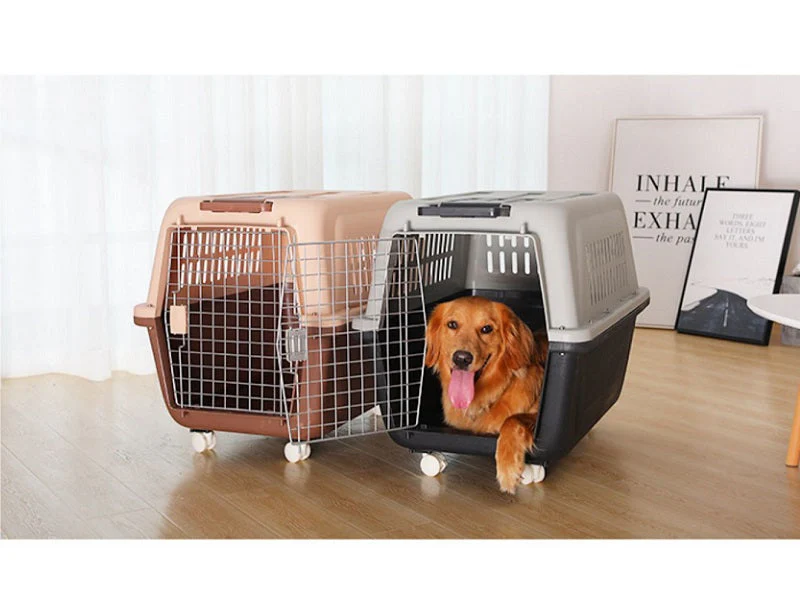 81cm - Wheeled Plastic Airline Travel Cage/Carrier/Crate - Image 3