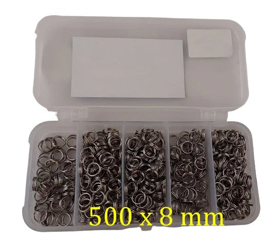 8mm Split Rings Value Pack of 500 - MeanFish - Image 3