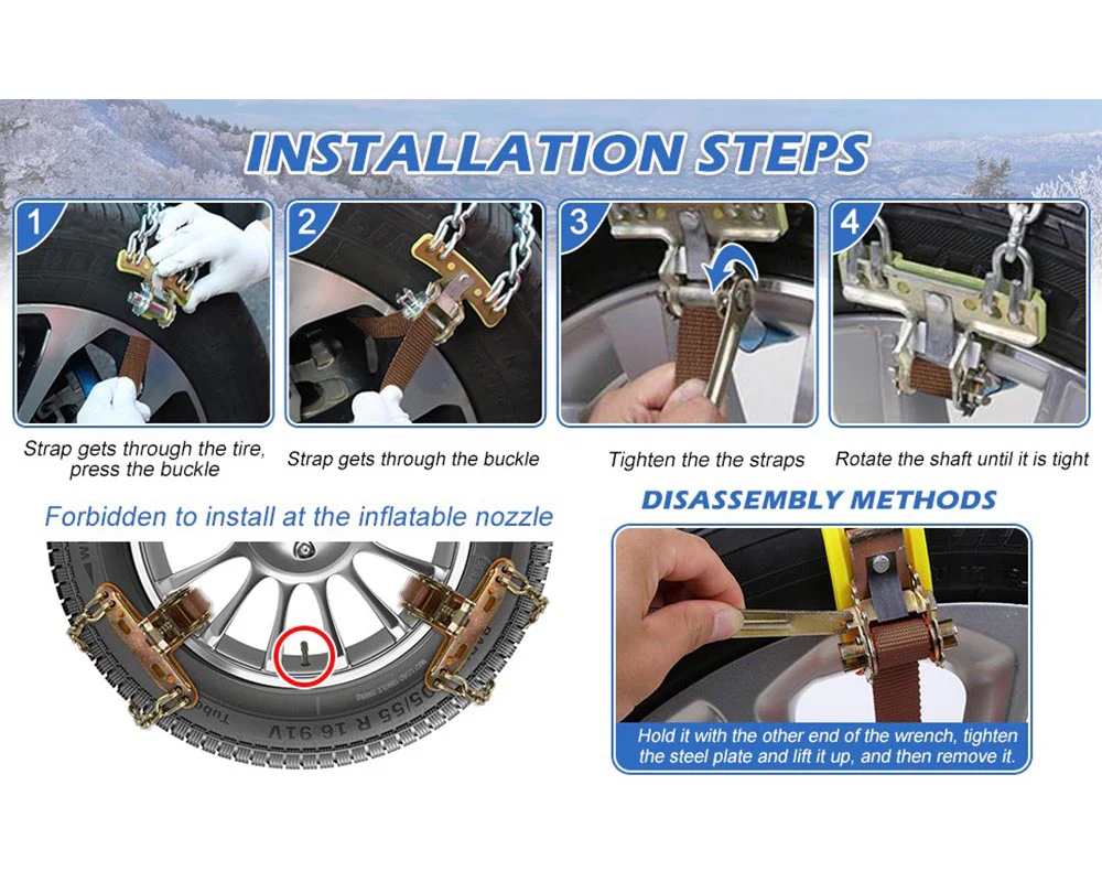 8pcs Car Tire Snow Chain - Image 5