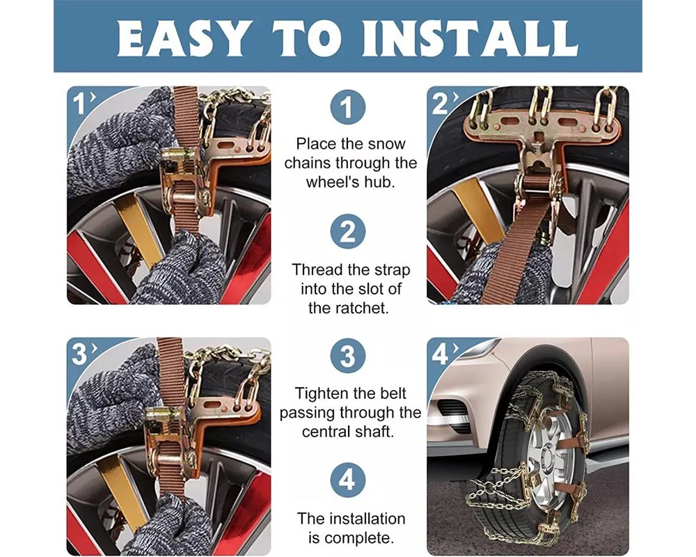 8pcs Car Tire Snow Chain - Image 8