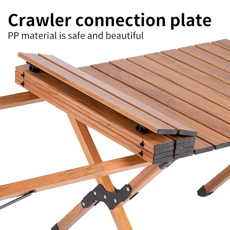 120CM Folding Dining Table Camping Picnic Egg Roll - Image 4
