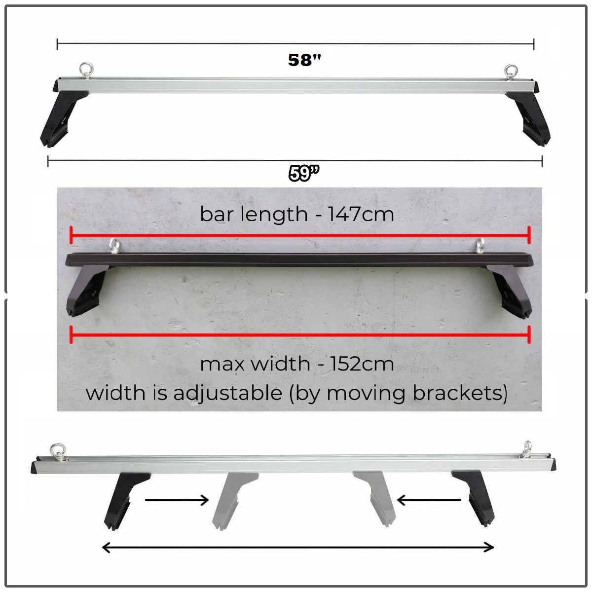 Car Roof Racks Cross Bar Roof Rack for Gutter Mount - Image 7