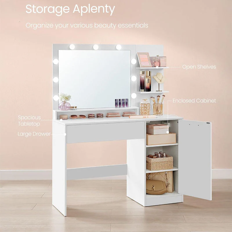 Dressing table with Stool - White - Image 6