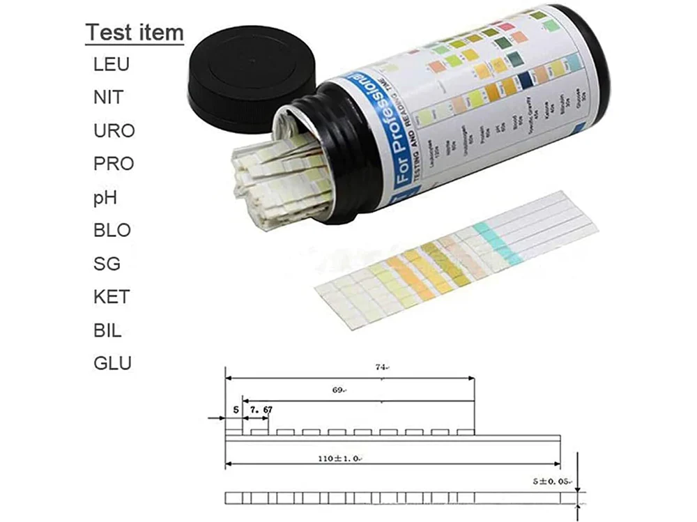 Urine PH Test Strips Protein Ketone Testing Strip - Image 11