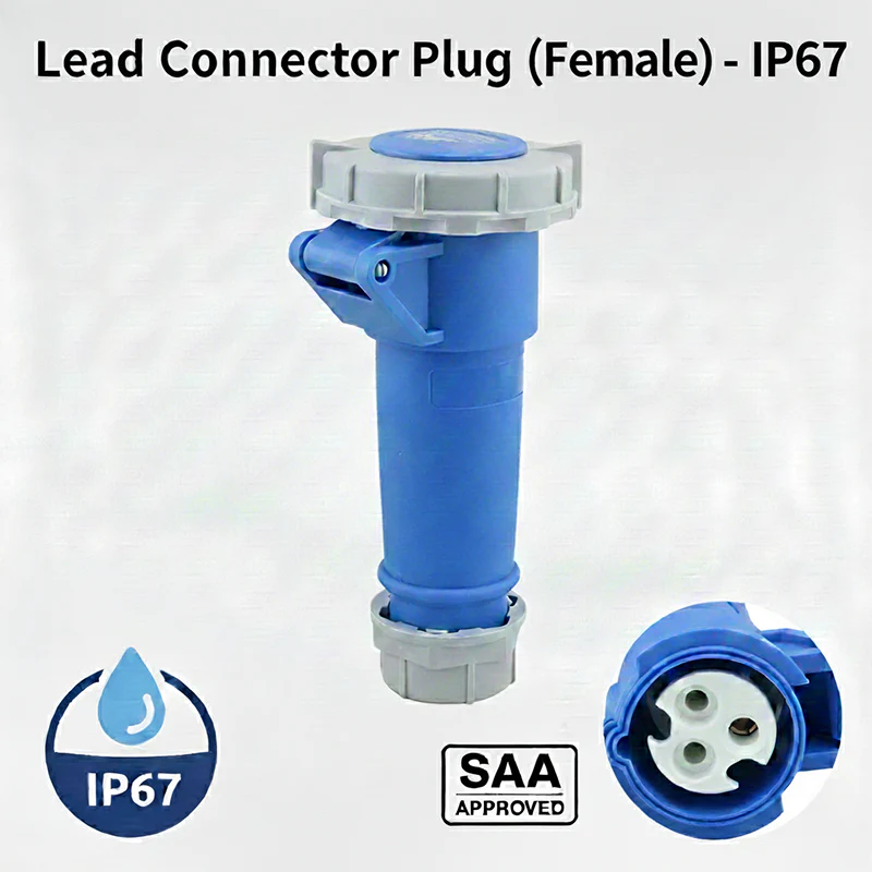 Caravan Lead Connector Plug Female and Male Inlets 16A IP67 - Image 4