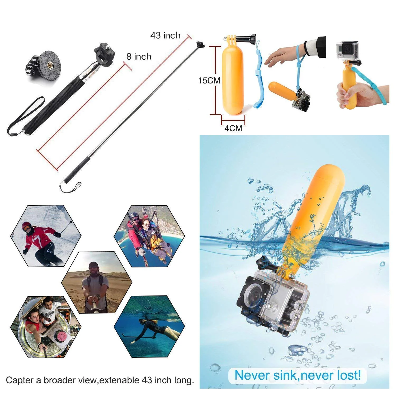 Action Camera Accessories 49-in-1 - Image 7