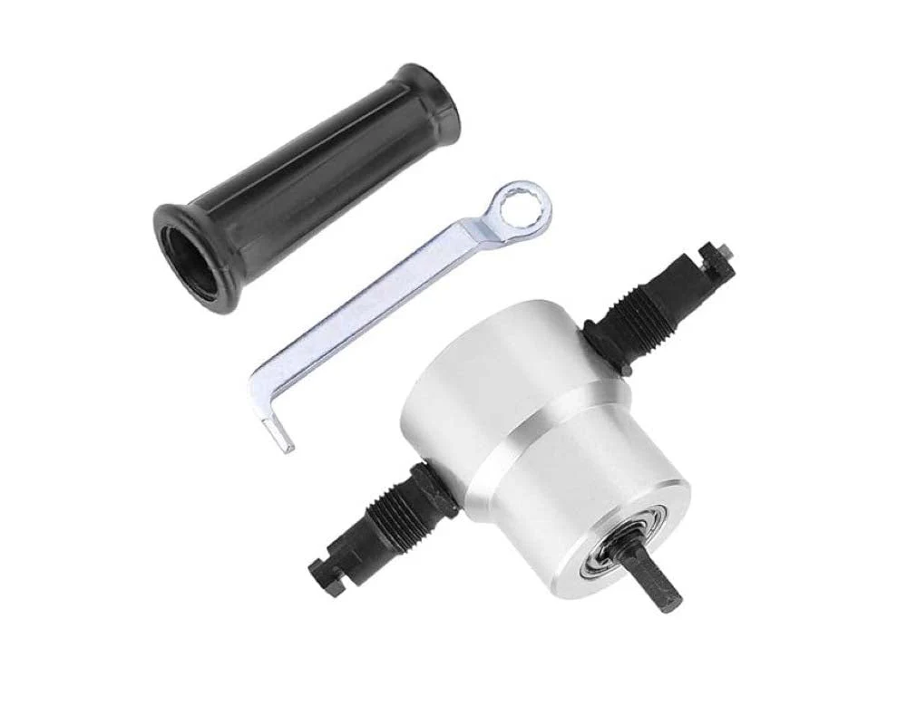 Adjustable Double Head Sheet Metal Nibbler Cutter Cutting Power Drill Attachment - Image 8