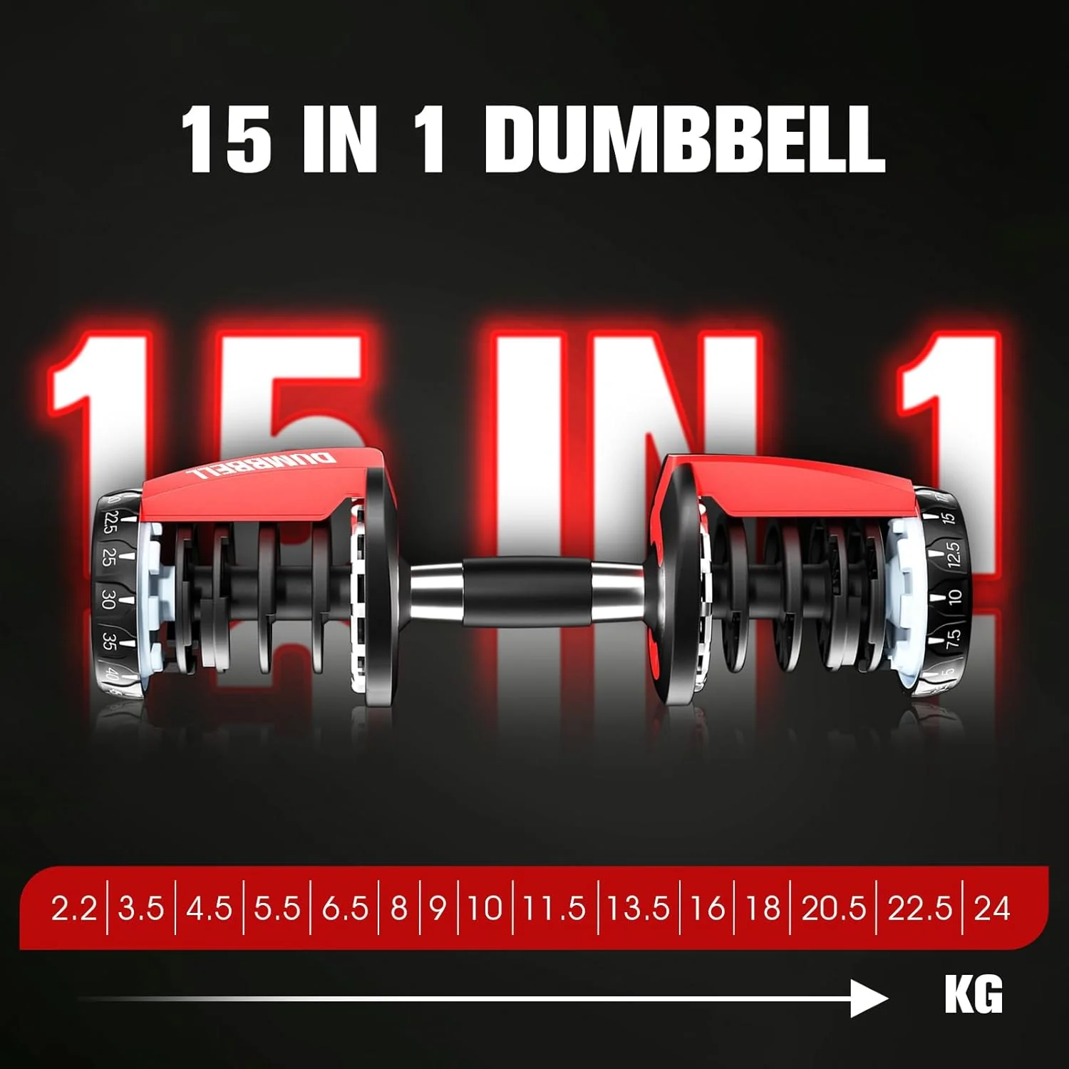 Adjustable dumbbells 24Kg - Image 3