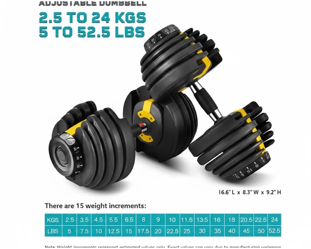 Adjustable dumbbells 24Kg - Image 4