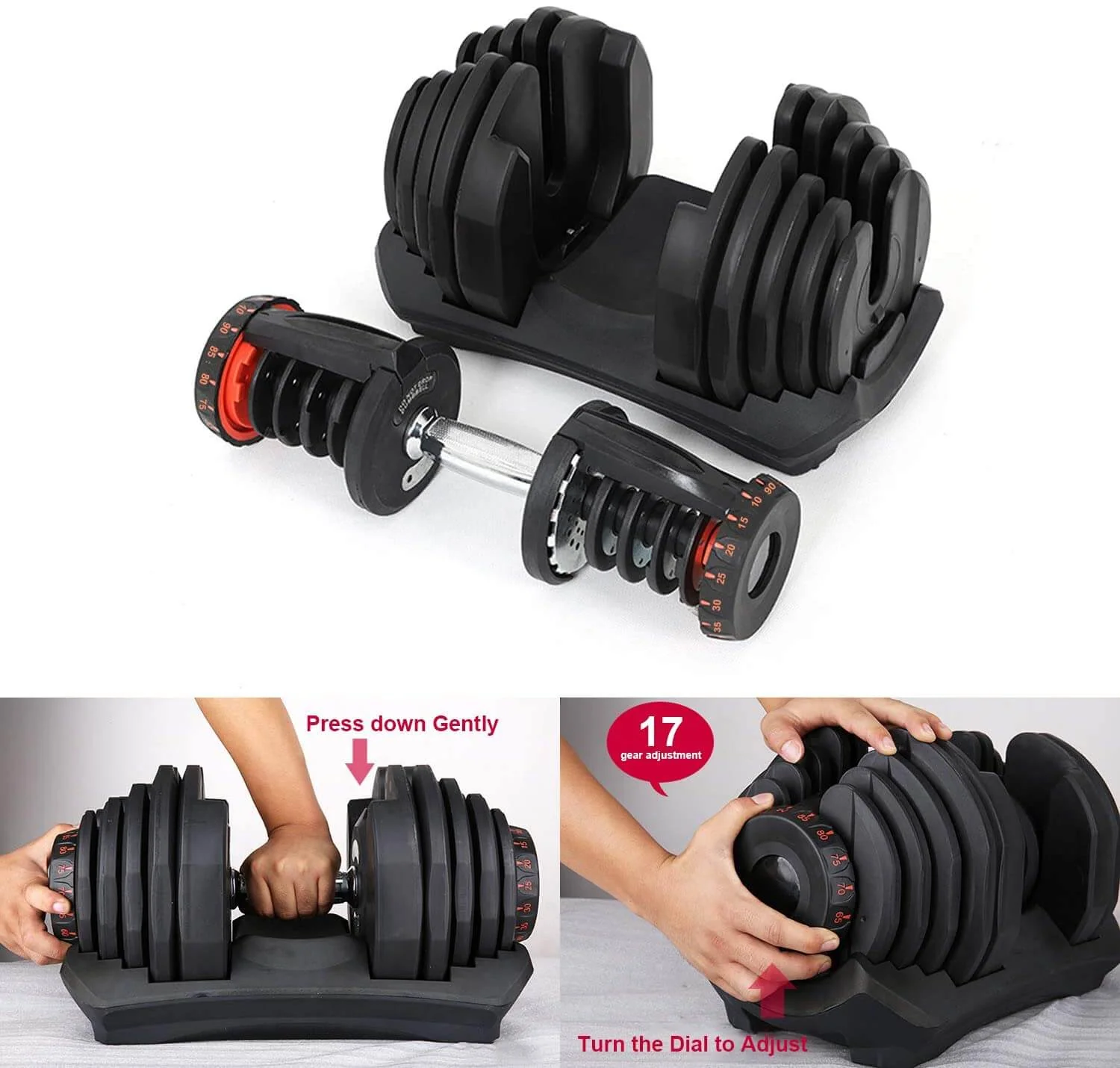 Adjustable Dumbbells 40KG - Image 3