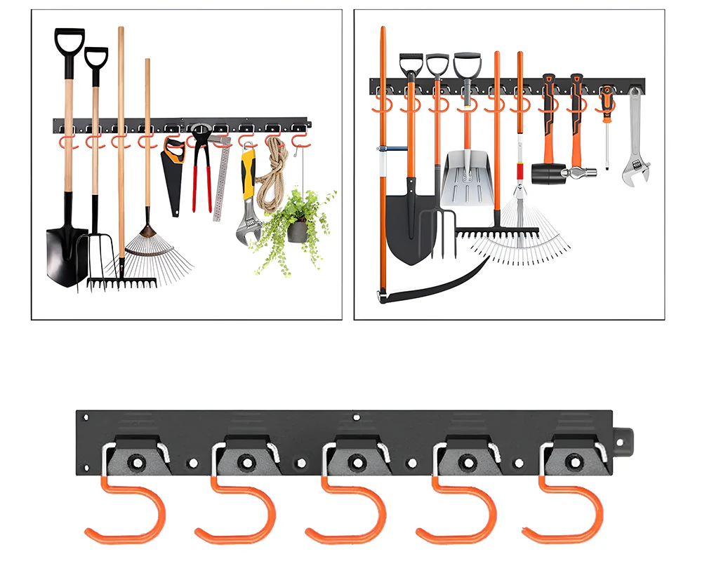Adjustable Garden Storage System Wall Mount Tool Organiser - Image 3