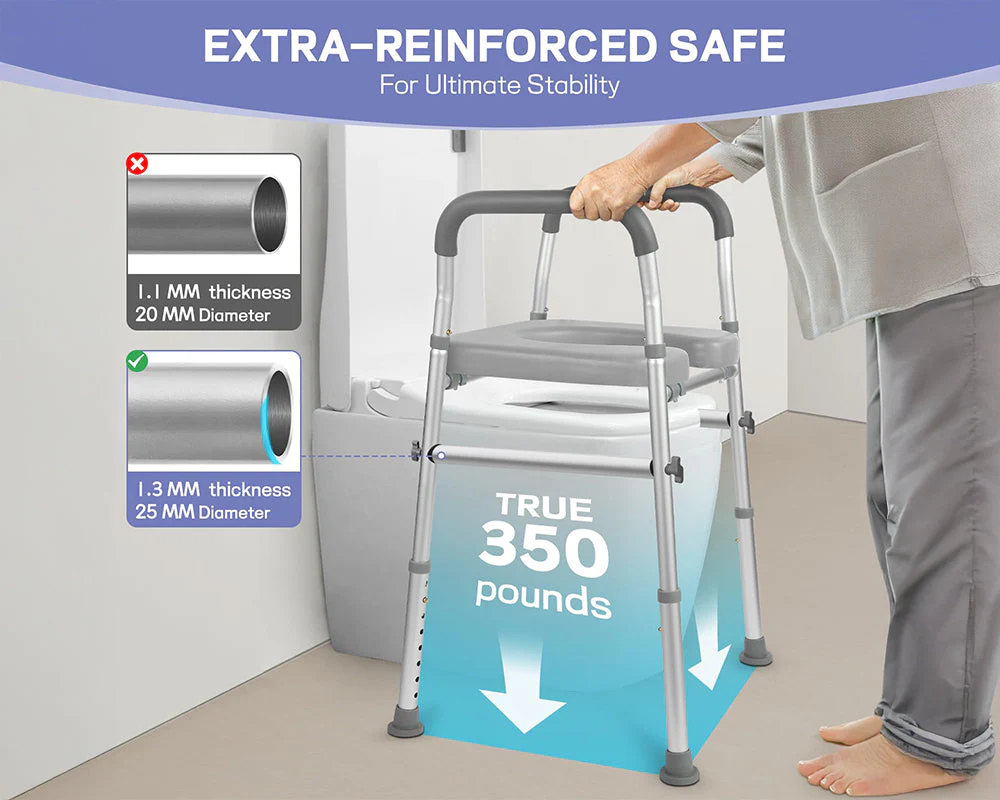 Adjustable Raised Toilet Seat - Image 5