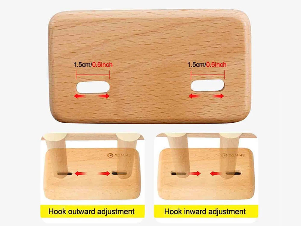 Adjustable Wooden Guitar Wall Hanger - Image 4