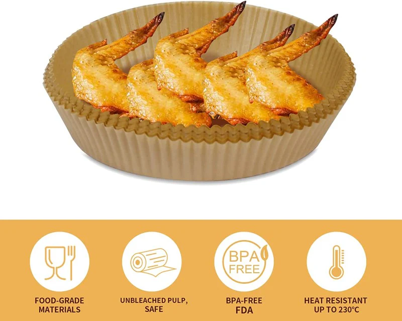 Air Fryer Disposable Paper Liner Non-Stick Air Fryer Paper Liner 100pcs - Image 6