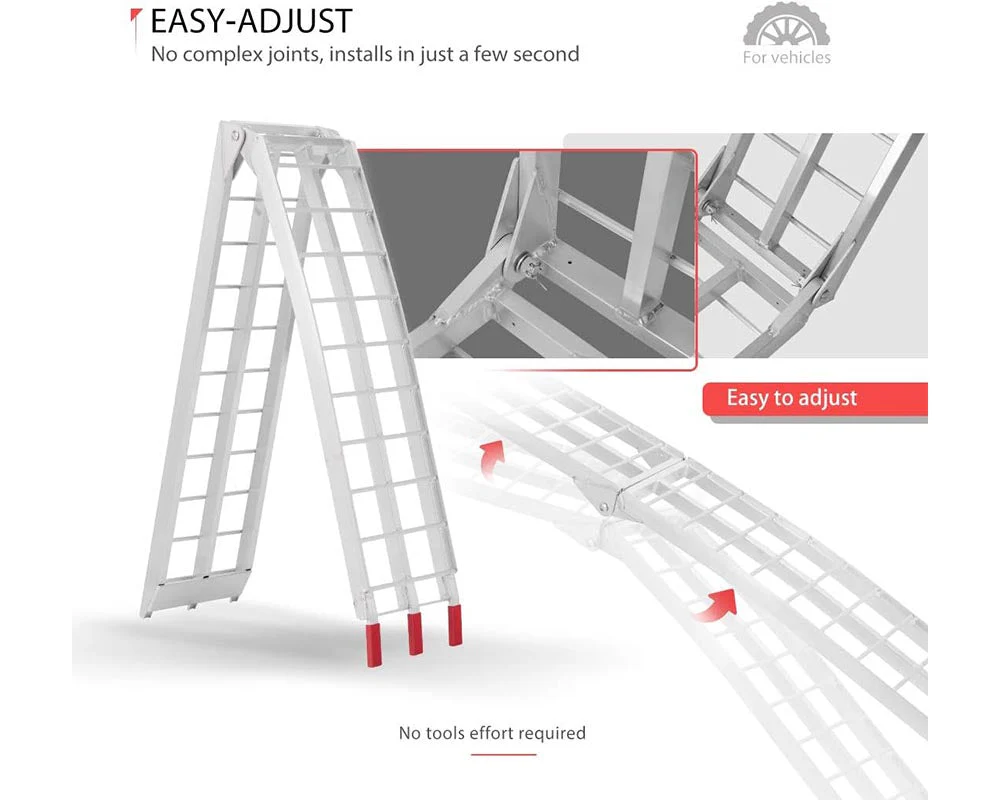 Aluminum Folding Ramp 340KG Loading Capacity Motorbike Loading Ramp 2260mm Long - Image 5