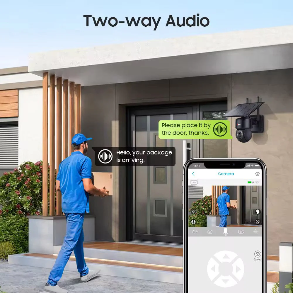 Anspo WIFI SOLAR security camera wireless free batteries and 64GB card Black - Image 8