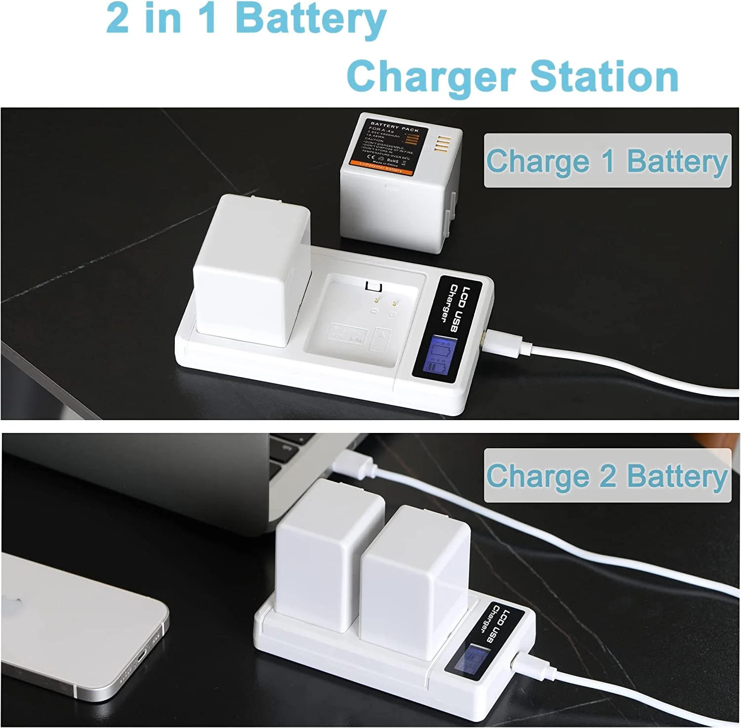 Arlo Pro 3 / Pro 4 Battery Charger + 2 Batteries - Image 6