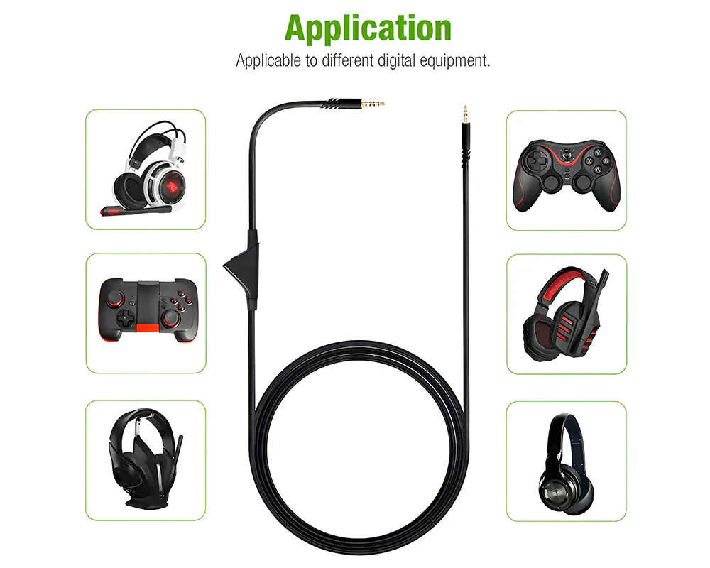 Audio Cable Cord Volume Control for Astro A10 A30 A40 Gaming Headset - Image 4