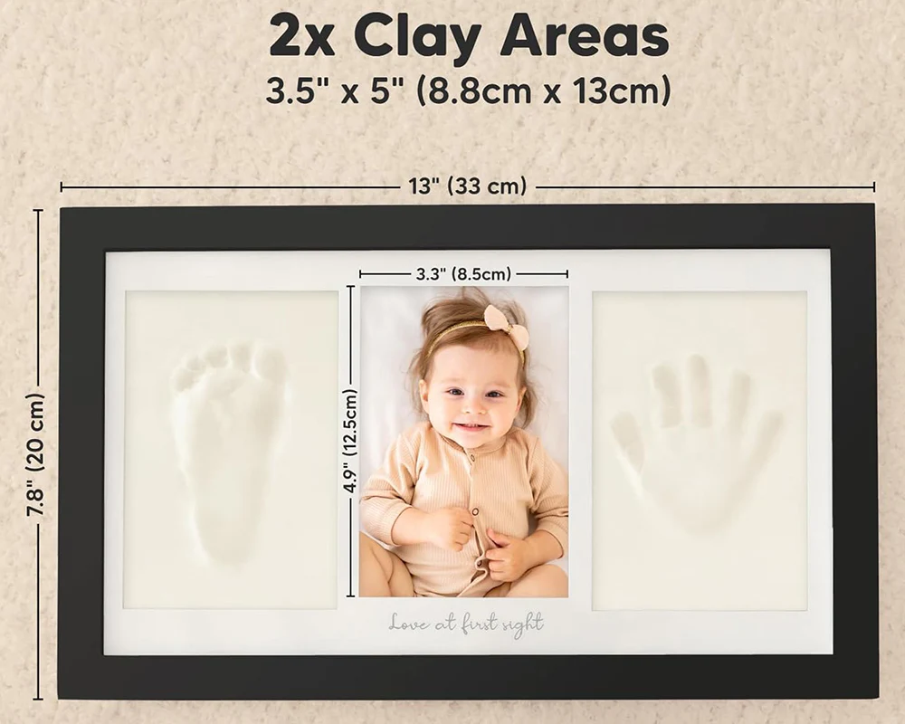 Baby Footprint & Handprint Keepsake Frame – NZ DIY Clay Kit - Image 7