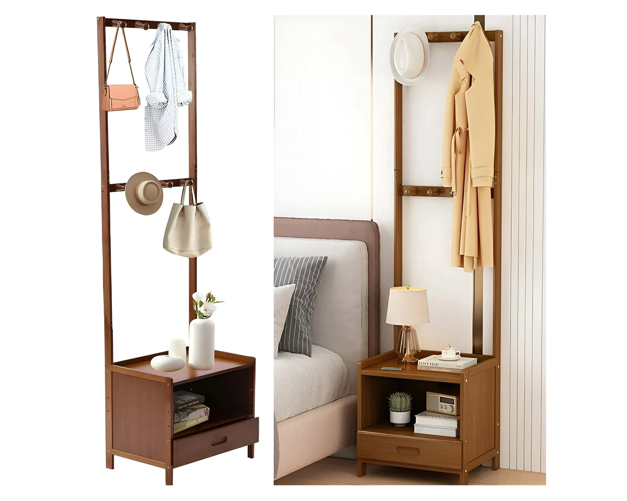 Bamboo Clothes Rack Stand - Image 10