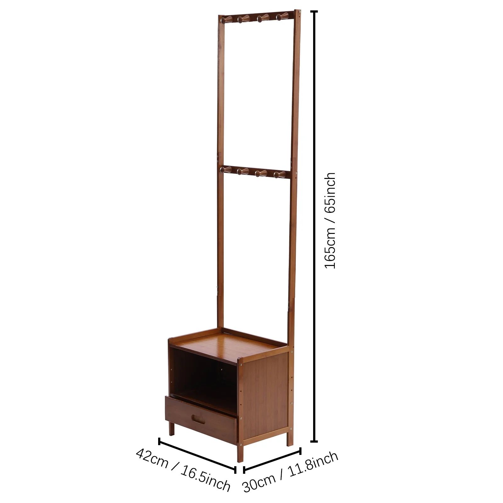 Bamboo Clothes Rack Stand - Image 2