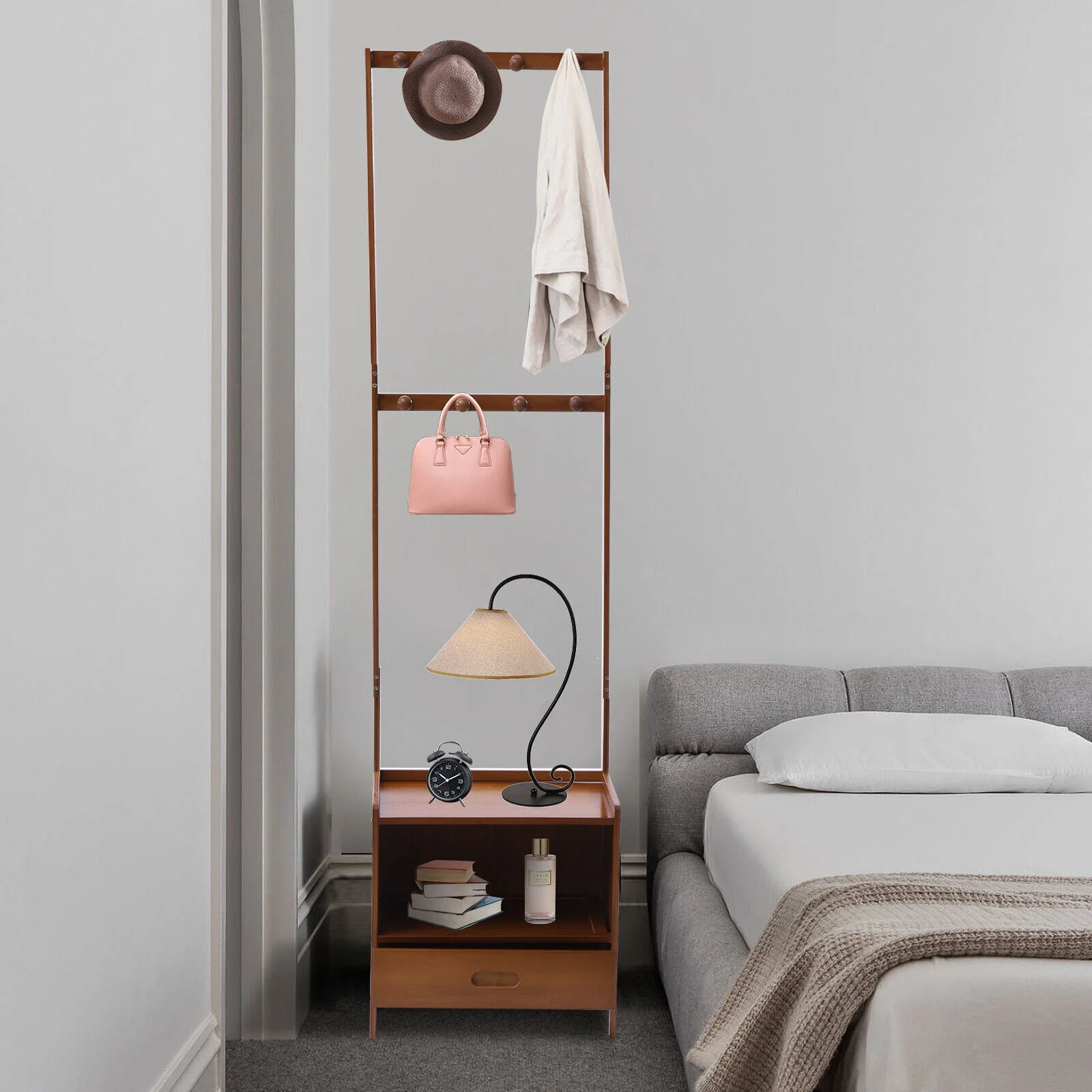 Bamboo Clothes Rack Stand - Image 9
