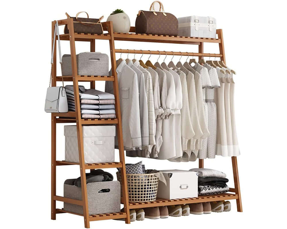 Bamboo Wardrobe 1.1m wide 1.4m High 40cm Wide - Image 2
