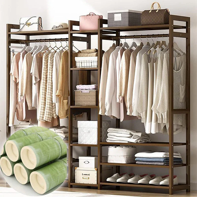 Bamboo Wardrobe Clothes Rack Wardrobe Organiser - Image 7