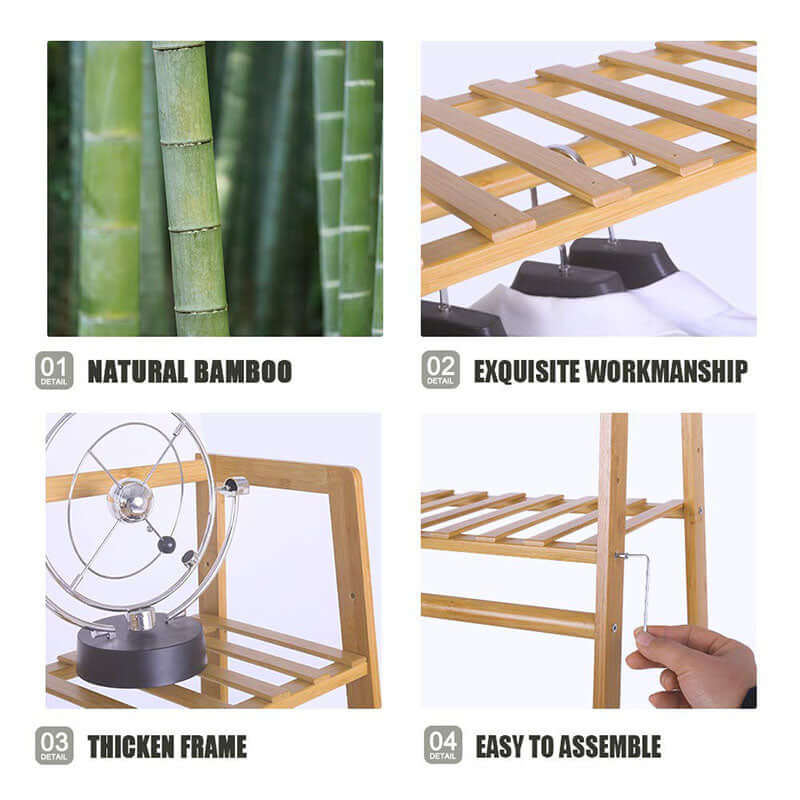 Bamboo Wardrobes Clothes Rack - Image 9