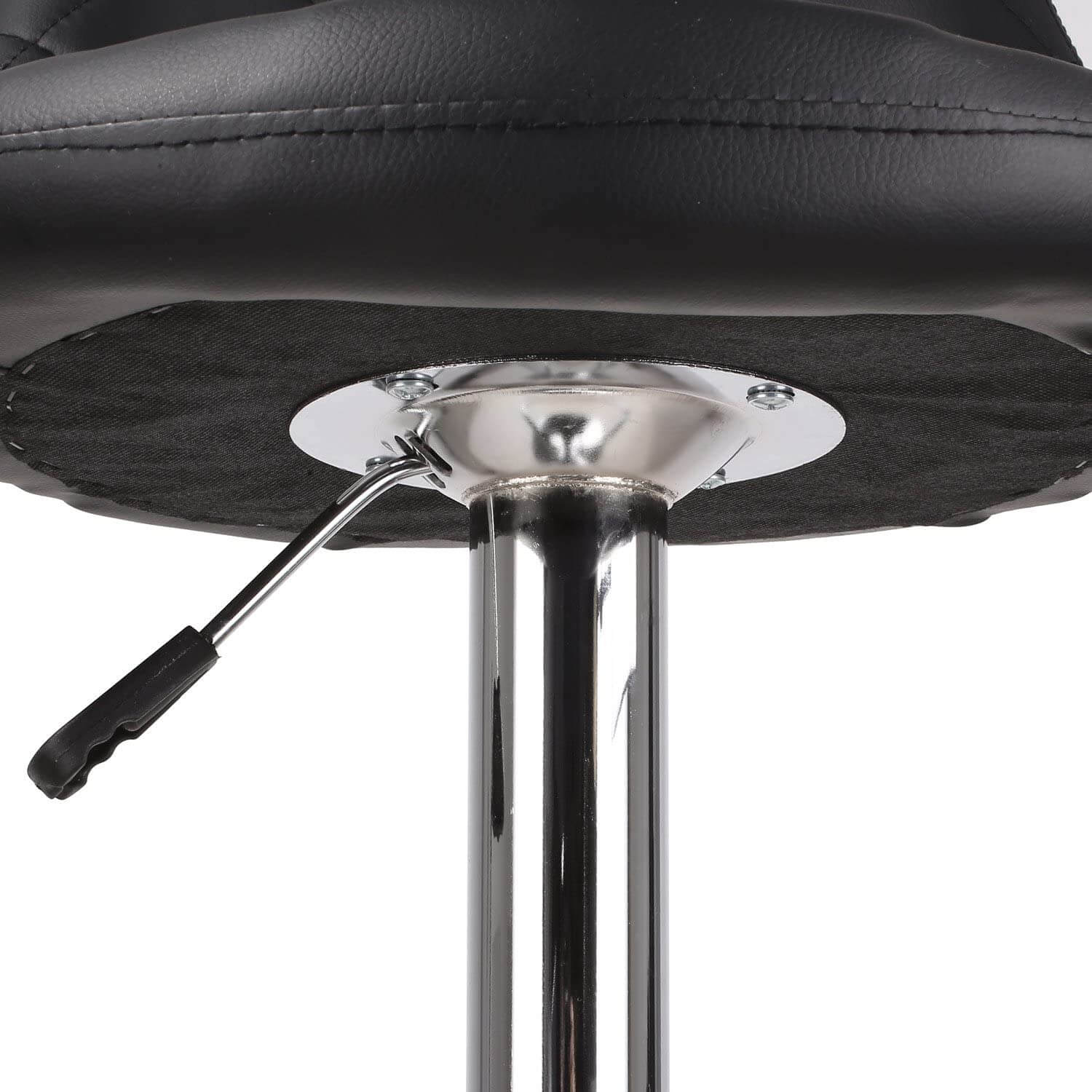 Bar Stool Leather Black 3pcs - Image 7