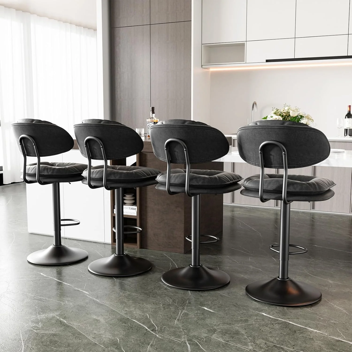Bar Stools Adjustable Swivel Bar Stools - Image 6