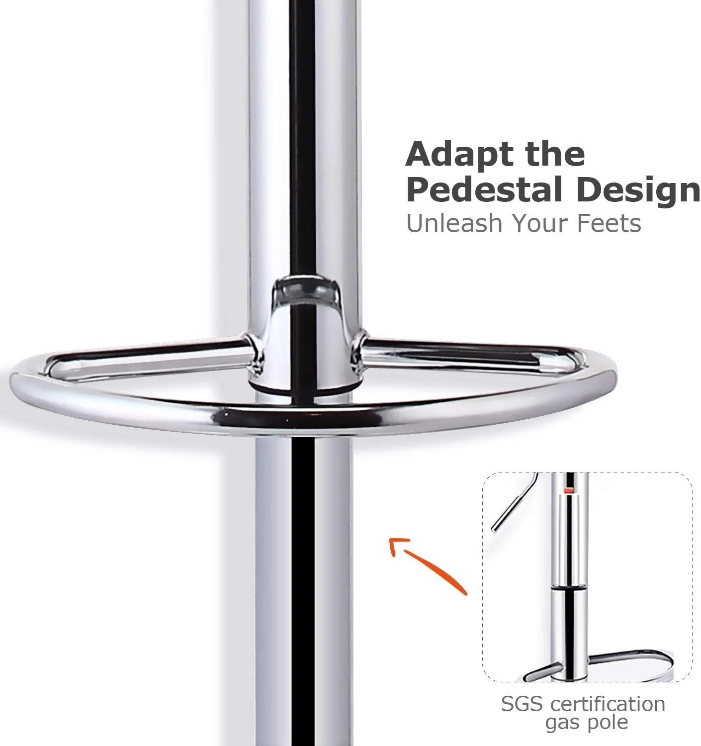 Bar Stools With Pu Leather Height Adjustable Bar Stools - Image 12